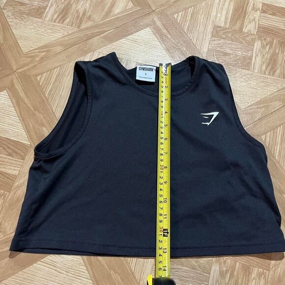 Gymshark Women’s Tank Top small Black Cropped Athletic Gym Training Sleeveless - Picture 5 of 5